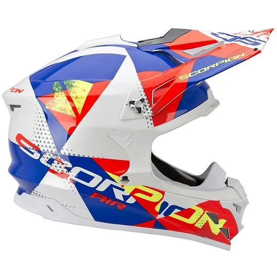 Cross Enduro Scorpion VX-15 Air Akra Rot Blau Motorradhelm 2 Cross Enduro Scorpion VX-15 Air Akra Rot Blau Motorradhelm – Bild 2