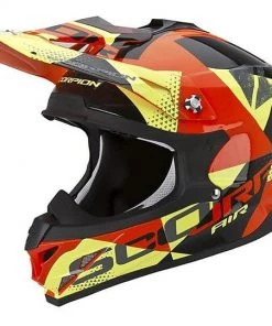 Scorpion Helm Moto Cross Enduro Skorpion VX-15 Air Akra Weiß Orange