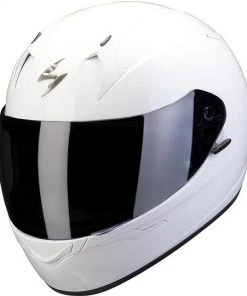 Helm Moto Integral Scorpion Exo-390 Mono Fest Weiß