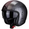 Helm Moto Jet Custom In Fiber Scorpion BELFAST BYWAY Schwarz Silber