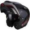 Helm Moto Modular Scorpion Exo-3000 Air Schlendern Matt Schwarz Rot Grau