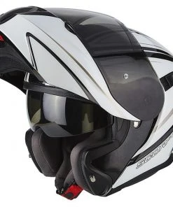 Helm Moto Modular Scorpion Exo-920 Ritzy Schwarz Weiß