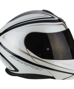 Helm Moto Modular Scorpion Exo-920 Ritzy Schwarz Weiß -Outlet SCORPION Store helm moto modular scorpion exo 920 ritzy schwarz weiss 48421