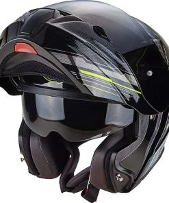 Helm Moto Modular Scorpion Exo-920 Satelliten-Schwarz-Gelb Neon