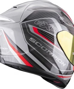 Integral Motorradhelm Scorpion EXO-1400 AIR ATTUNE Grau Schwarz Rot -Outlet SCORPION Store integral motorradhelm scorpion exo 1400 air attune grau schwarz rot 139019