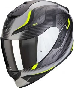 Integral Motorradhelm Scorpion EXO-1400 AIR ATTUNE Matt Grau Schwarz Gelb Fluo