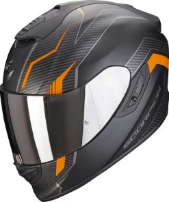 Integral Motorradhelm Scorpion EXO-1400 AIR FORTUNA Matt Schwarz Orange