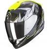 Integral Motorradhelm Scorpion EXO-1400 CARBON AIR ARANEA Schwarz Gelb Fluo