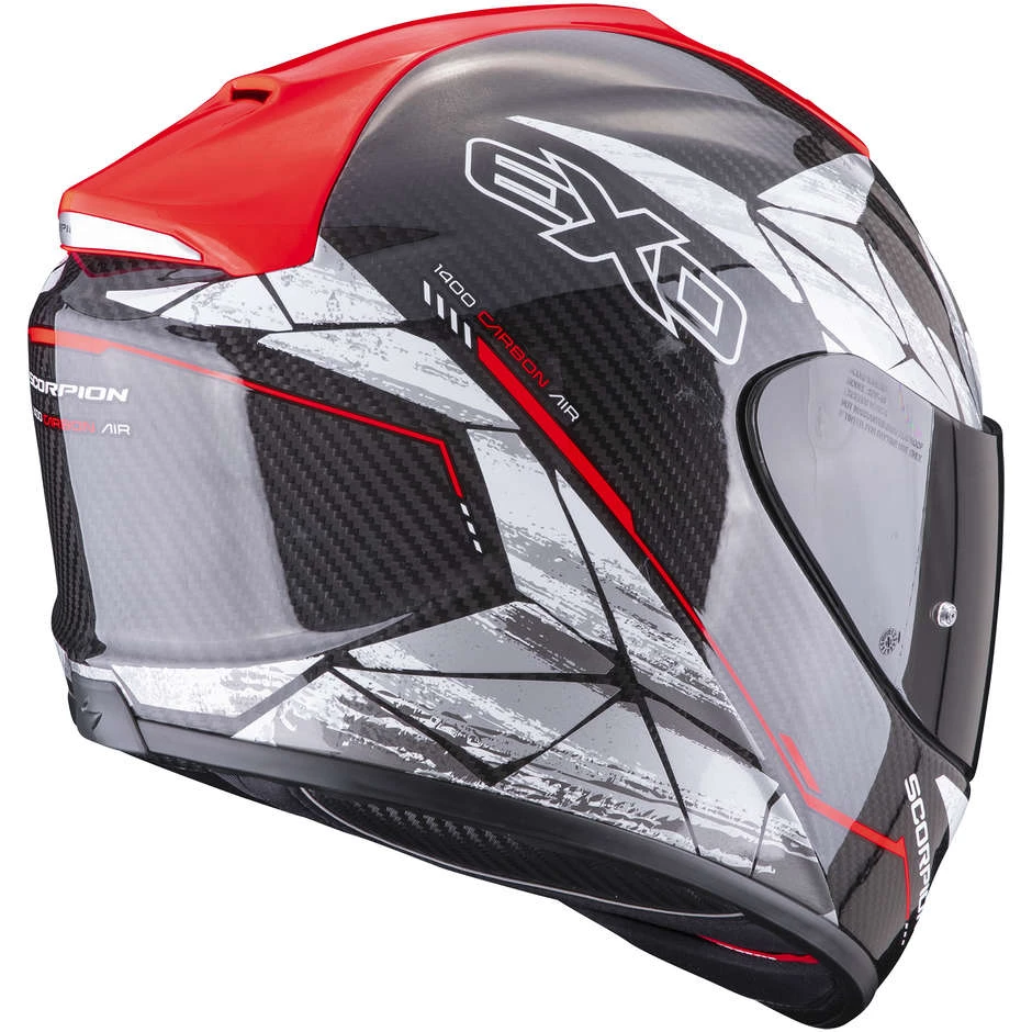 Integral Motorradhelm Scorpion EXO-1400 CARBON AIR ARANEA Schwarz Rot Fluo 3 Integral Motorradhelm Scorpion EXO-1400 CARBON AIR ARANEA Schwarz Rot Fluo – Bild 3