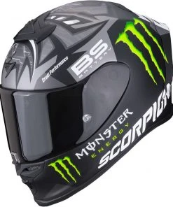 Integral Motorradhelm Scorpion EXO-R1 AIR FABIO MONSTER Replica Matt Schwarz Silber