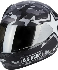 Integralhelm Moto Scorpion Exo-390 Armee-Matt-Schwarz-Silber