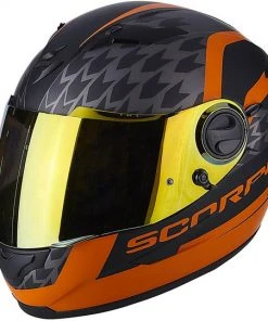 Integralhelm Moto Scorpion Exo-490 Genesis Matt Schwarz Orange