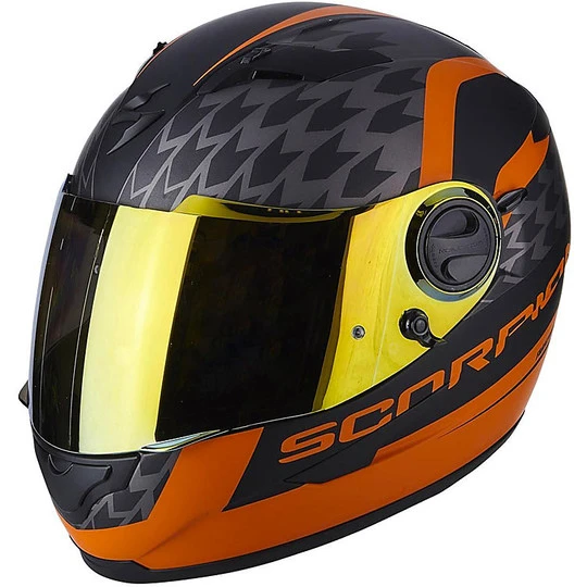 Integralhelm Moto Scorpion Exo-490 Genesis Matt Schwarz Orange 1 Integralhelm Moto Scorpion Exo-490 Genesis Matt Schwarz Orange