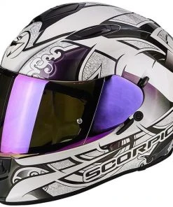Integralhelm Moto Scorpion Exo-510 Air Arabesc Chameleon Weiß