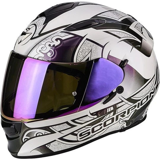 Integralhelm Moto Scorpion Exo-510 Air Arabesc Chameleon Weiß 1 Integralhelm Moto Scorpion Exo-510 Air Arabesc Chameleon Weiß
