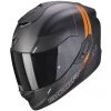 Integrierter Motorradhelm Aus Scorpion Carbon EXO-1400 CARBON AIR DRIK Matt Schwarz Orange