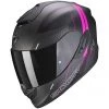 Integrierter Motorradhelm Aus Scorpion Carbon EXO-1400 CARBON AIR DRIK Matt Schwarz Pink