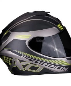 Integrierter Motorradhelm Aus Scorpion Fiber EXO 1400 Air FREE Schwarz Titan Mattgelb Fluo -Outlet SCORPION Store integrierter motorradhelm aus scorpion fiber exo 1400 air free schwarz titan mattgelb fluo 67263