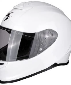 Integrierter Motorradhelm Aus Scorpion Fiber EXO R1 Air Solid Glossy White