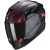Scorpion Integrierter Motorradhelm Aus Skorpionfaser EXO-1400 AIR FORTUNA Schwarz Rot