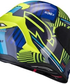 Scorpion Integrierter Motorradhelm Aus Skorpionfaser EXO-R1 LUFTVICTORY Blau Gelb Fluo -Outlet SCORPION Store integrierter motorradhelm aus skorpionfaser exo r1 luftvictory blau gelb fluo 116114