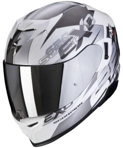 Integrierter Motorradhelm Scorpion EXO-520 AIR COVER Weiß Silber