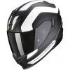 Integrierter Motorradhelm Scorpion EXO-520 AIR LEMANS Matt Schwarz Silber Weiß