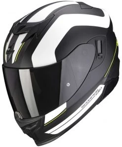 Integrierter Motorradhelm Scorpion EXO-520 AIR LEMANS Matt Schwarz Silber Weiß