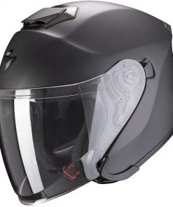 Jet Helm Aus Fiberglas Doppelvisier Scorpion EXO-S1 SOLID Anthrazit Matt