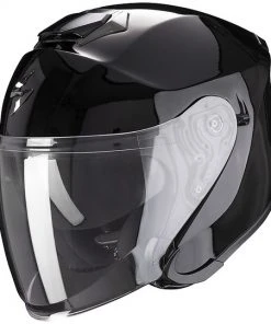 Jet Helm Aus Fiberglas Doppelvisier Scorpion EXO-S1 SOLID Schwarz