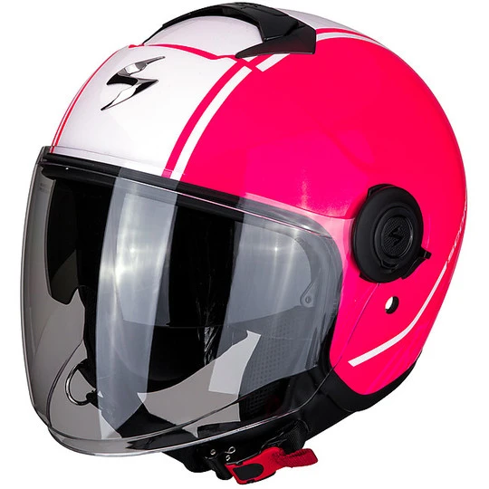 Jet Moto Helm Scorpion Exo-City Avenue Rosa White 1 Jet Moto Helm Scorpion Exo-City Avenue Rosa White