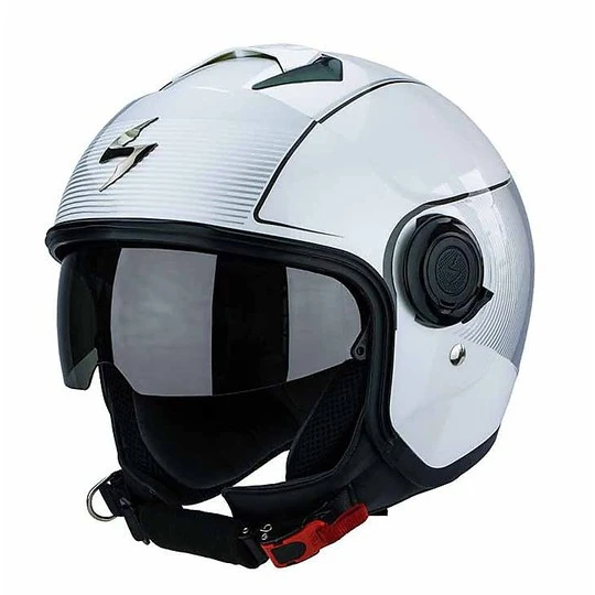 Jet Moto Helm Scorpion Exo-City Fest Weiss 2 Jet Moto Helm Scorpion Exo-City Fest Weiss – Bild 2