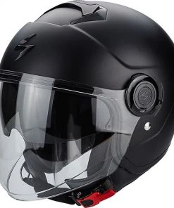 Jet Moto Helm Scorpion Exo-City Solid Black Matt