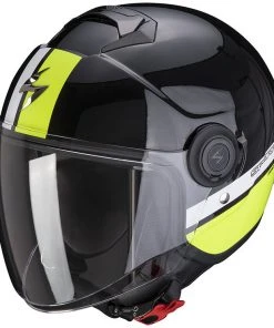 Jet Scorpion EXO-CITY ROAD Motorradhelm Schwarz Weiß Fluo Gelb