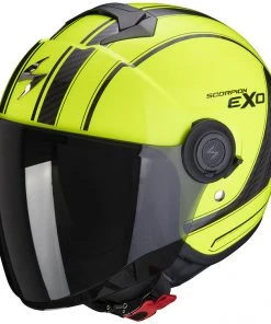 Jet Scorpion EXO-CITY SCOOT Motorradhelm Schwarz Gelb Fluo