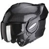 Modularer Motorradhelm Aus Scorpion Carbon EXO-TECH CARBON SOLID Schwarz
