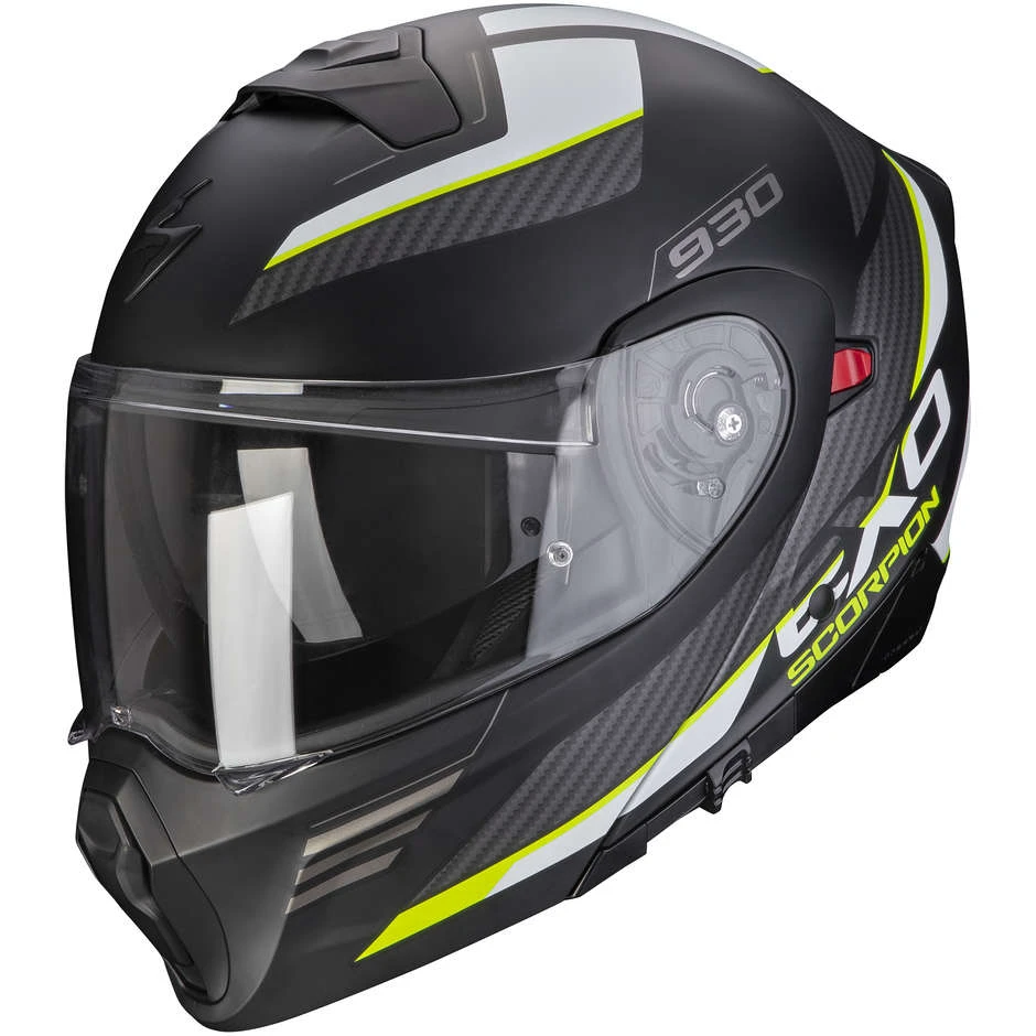 Modularer Motorradhelm P / J Scorpion EXO-930 NAVIG Matt Schwarz Fluo Gelb 1 Modularer Motorradhelm P / J Scorpion EXO-930 NAVIG Matt Schwarz Fluo Gelb