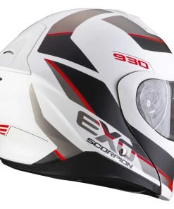 Modularer Motorradhelm P / J Scorpion EXO-930 NAVIG Weiß Schwarz Rot -Outlet SCORPION Store modularer motorradhelm p j scorpion exo 930 navig weiss schwarz rot 138907
