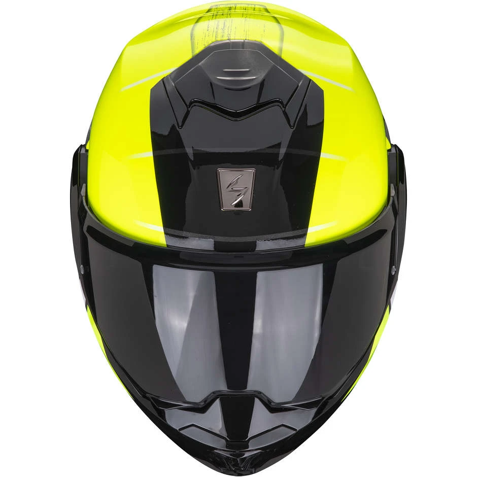 Modularer Motorradhelm Scorpion EXO-TECH PRIMUS Gelb Fluo Schwarz 2 Modularer Motorradhelm Scorpion EXO-TECH PRIMUS Gelb Fluo Schwarz – Bild 2