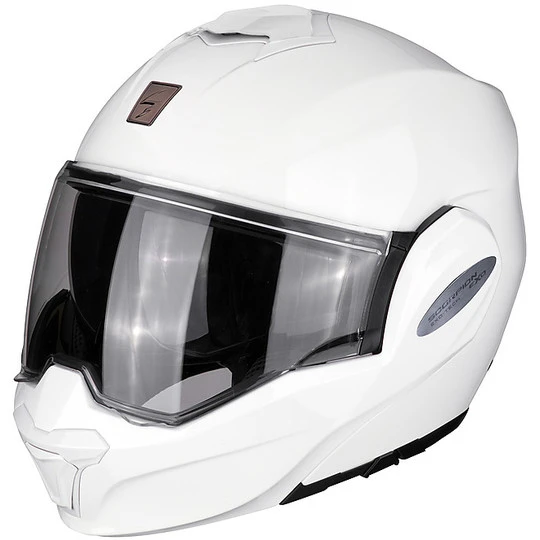 Modularer Motorradhelm Scorpion EXO TECH SOLID Glossy White 2 Modularer Motorradhelm Scorpion EXO TECH SOLID Glossy White – Bild 2