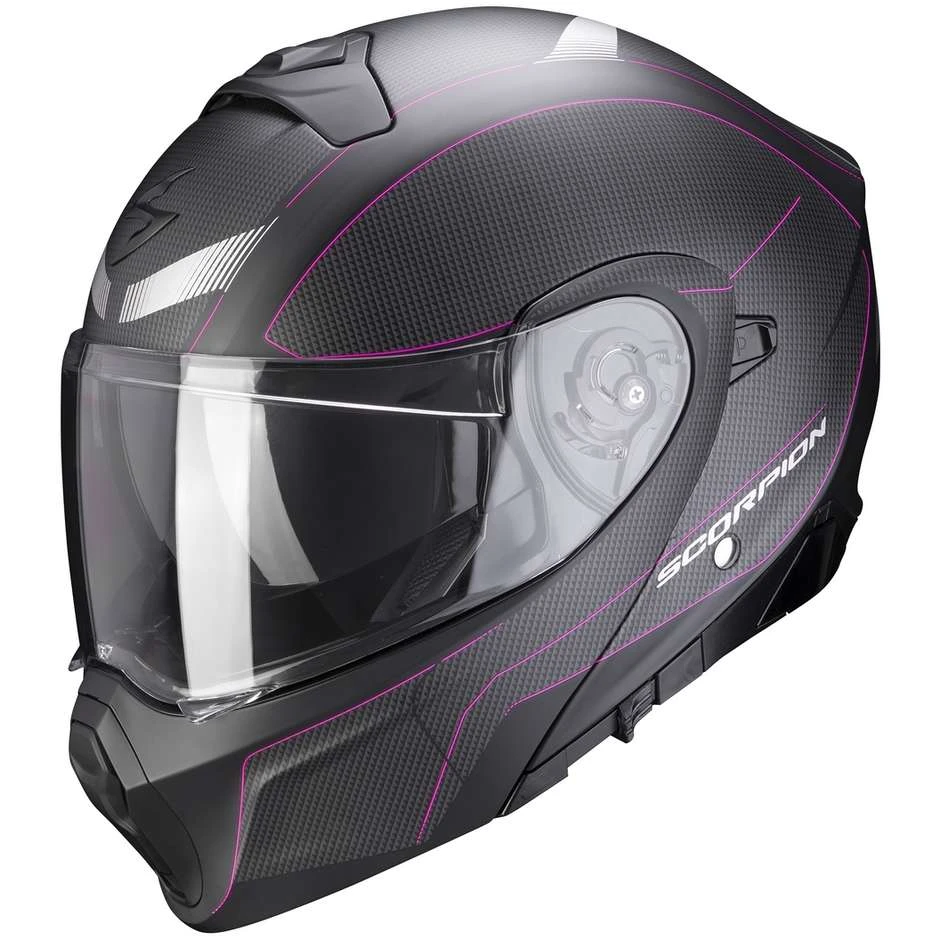 Modularer Motorradhelm Zugelassener P / J Scorpion EXO-930 SKY Matt Schwarz Pink 1 Modularer Motorradhelm Zugelassener P / J Scorpion EXO-930 SKY Matt Schwarz Pink