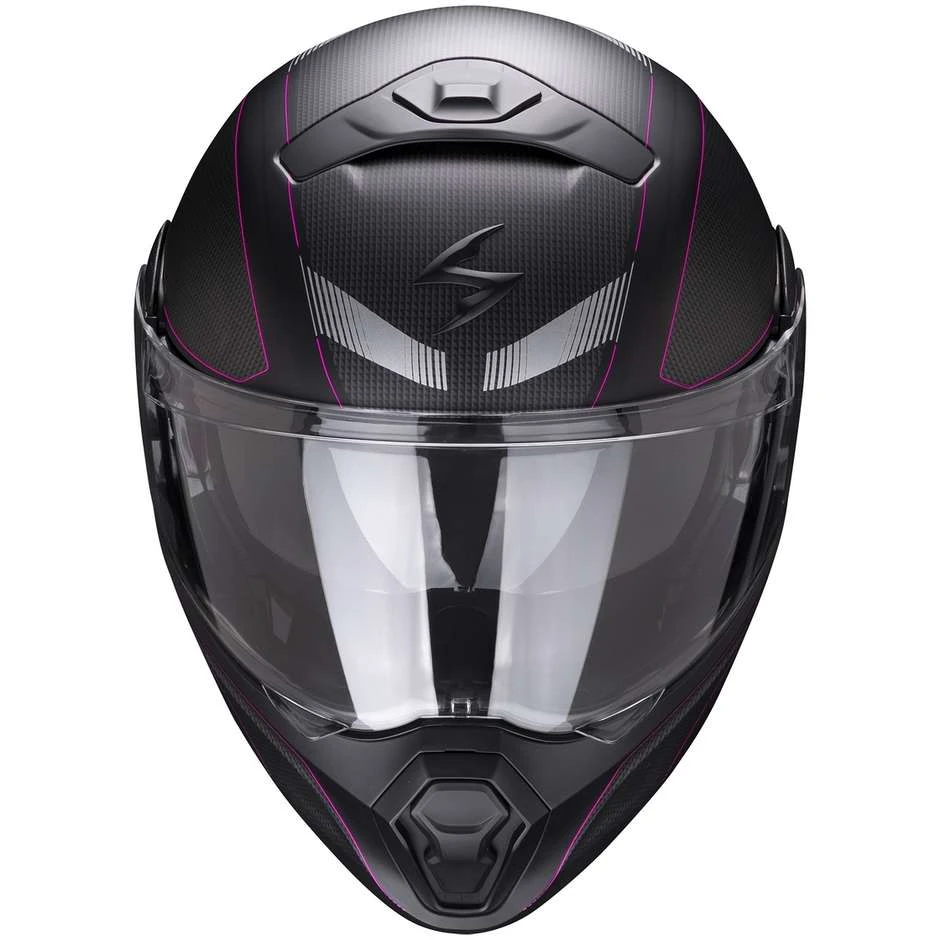 Modularer Motorradhelm Zugelassener P / J Scorpion EXO-930 SKY Matt Schwarz Pink 3 Modularer Motorradhelm Zugelassener P / J Scorpion EXO-930 SKY Matt Schwarz Pink – Bild 3
