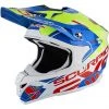 Moto Cross Enduro Helm Scorpion VX-15 Air EVO Argo Blau Gelb Neon