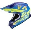 Scorpion Moto Cross Enduro Helm Skorpion VX-16 AIR X-TURN Blau Gelb Fluo Matt