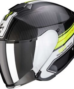 Scorpion Moto Jet Helm Aus Skorpionfaser EXO-S1 CROSS-VILLE Schwarz Gelb Fluo
