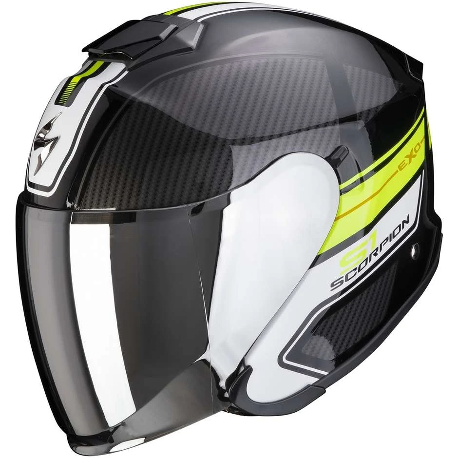 Scorpion Moto Jet Helm Aus Skorpionfaser EXO-S1 CROSS-VILLE Schwarz Gelb Fluo 1 Scorpion Moto Jet Helm Aus Skorpionfaser EXO-S1 CROSS-VILLE Schwarz Gelb Fluo