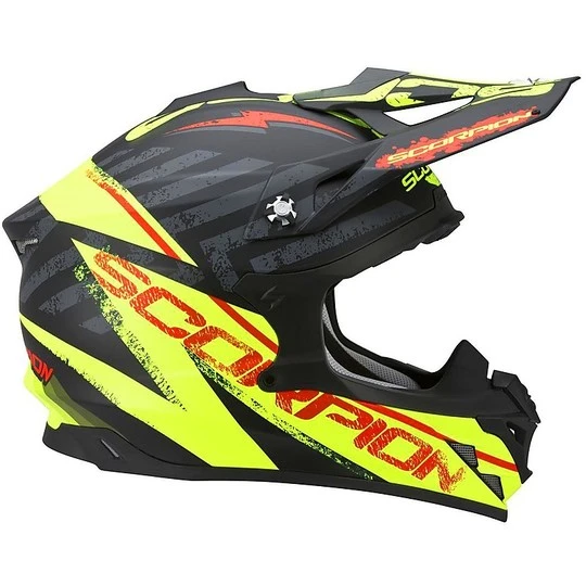 Motocross Helm Cross Enduro Scorpion VX-15 Luft Gamma Schwarz Gelb 2 Motocross Helm Cross Enduro Scorpion VX-15 Luft Gamma Schwarz Gelb – Bild 2