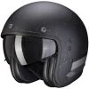 Motorrad Helm Jet Custom Scorpion BELFAST SHIFT Matt Schwarz Silber