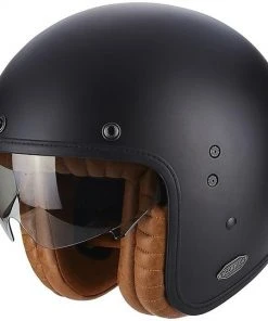 Motorrad-Sturzhelm Jet Individuelle Scorpion Belfast Luxe Opaque Schwarz