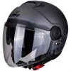 Motorradhelm Jet Doppel Visier Scorpion EXO-CITY BLURR Silber Matt Schwarz